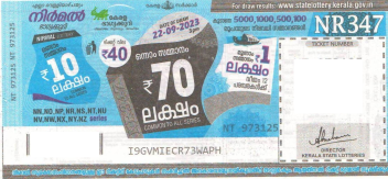 Nirmal Weekly Lottery NR-347 22.09.2023