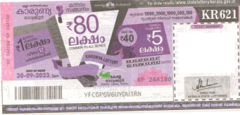 Karunya Weekly Lottery KR-621 30.09.2023