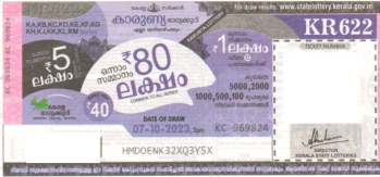 Karunya Weekly Lottery held on 07.10.2023