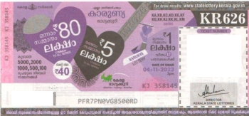 Karunya Weekly Lottery KR-626 04.11.2023