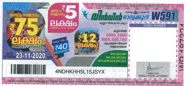 Win-win Weekly Lottery held on 23.11.2020