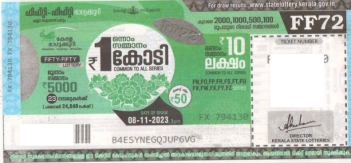 Fifty-fifty Weekly Lottery held on 08.11.2023