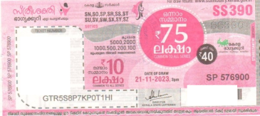 Sthree sakthi Weekly Lottery held on 21.11.2023