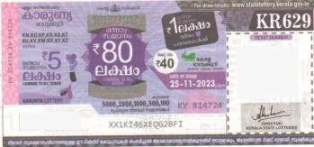 Karunya Weekly Lottery KR-629 25.11.2023