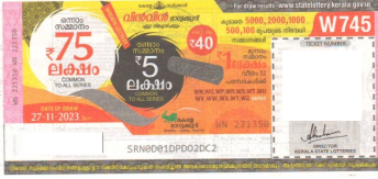 Win-win Weekly Lottery held on 27.11.2023