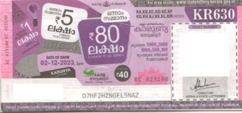 Karunya Weekly Lottery held on 02.12.2023