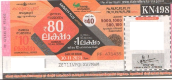 Karunya plus Weekly Lottery held on 30.11.2023