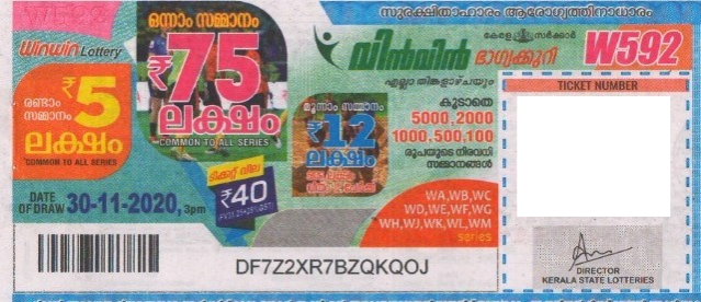 Win-win Weekly Lottery W-592 30.11.2020