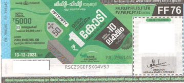 Fifty-fifty Weekly Lottery held on 13.12.2023