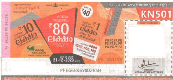 Karunya plus Weekly Lottery held on 21.12.2023