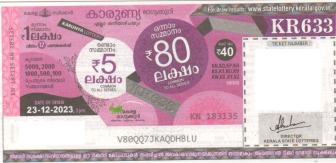 Karunya Weekly Lottery held on 23.12.2023