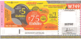 Win-win Weekly Lottery held on 25.12.2023