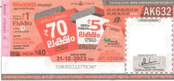 Akshaya Weekly Lottery held on 31.12.2023