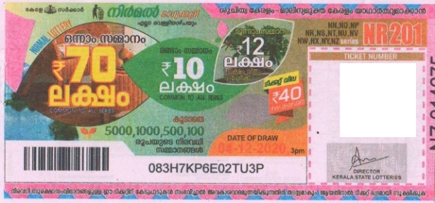 Nirmal Weekly Lottery NR-201 04.12.2020