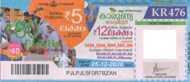 Karunya Weekly Lottery held on 05.12.2020