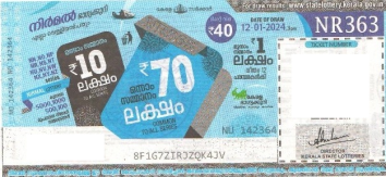 Nirmal Weekly Lottery NR-363 12.01.2024