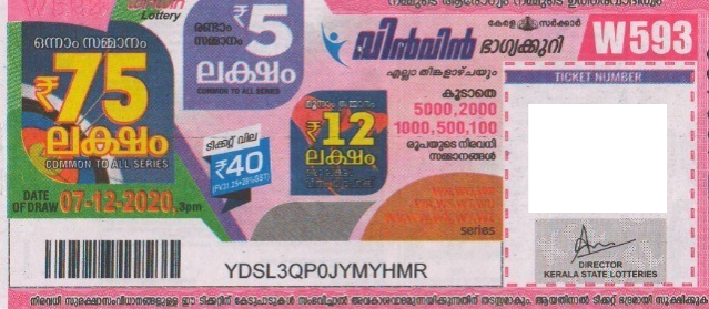 Win-win Weekly Lottery held on 07.12.2020