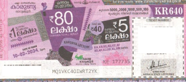 Karunya Weekly Lottery KR-640 10.02.2024