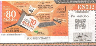 Karunya plus Weekly Lottery held on 07.03.2024