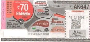 Akshaya Weekly Lottery AK-647 14.04.2024