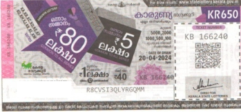 Karunya Weekly Lottery held on 20.04.2024