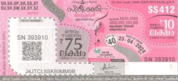 Sthree sakthi Weekly Lottery held on 23.04.2024