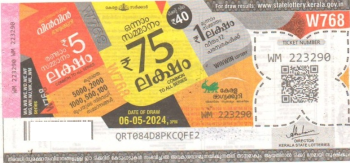 Win-win Weekly Lottery -W-768 to be held On 06.05.2024