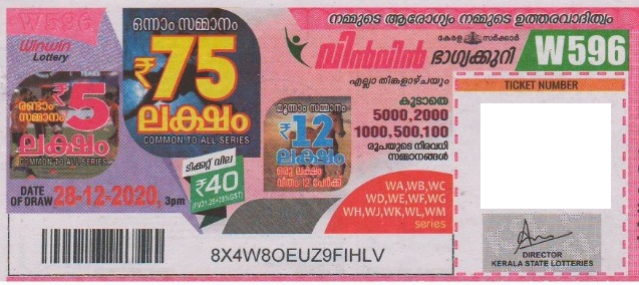 Win-win Weekly Lottery held on 28.12.2020