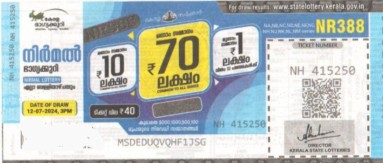 Nirmal Weekly Lottery held on 12.07.2024