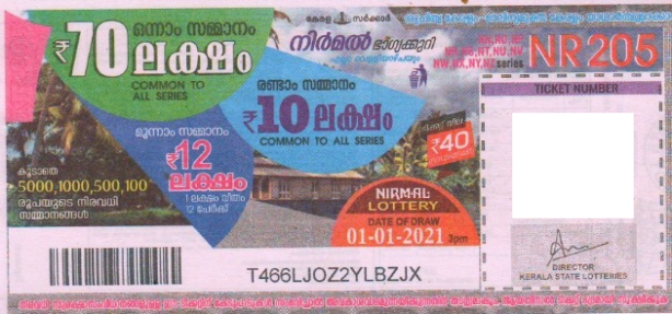 Nirmal Weekly Lottery held on 01.01.2021