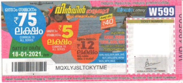 Win-win Weekly Lottery held on 18.01.2021