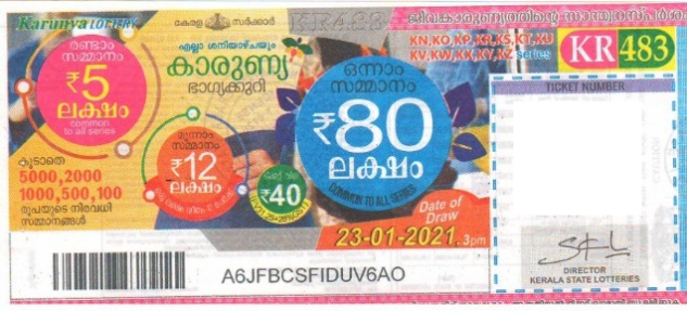 Karunya Weekly Lottery held on 23.01.2021