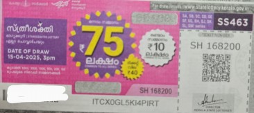 Sthree sakthi Weekly Lottery held on 15.04.2025