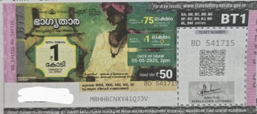 Bhagyathara Weekly Lottery held on 05.05.2025