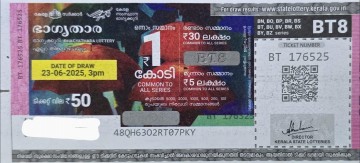 Bhagyathara Weekly Lottery held on 23.06.2025