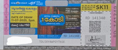Suvarna keralam Weekly Lottery SK11 11.07.2025