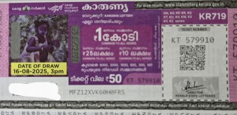Karunya Weekly Lottery KR719 16.08.2025