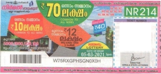 Nirmal Weekly Lottery NR-214 05.03.2021