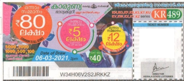 Karunya Weekly Lottery held on 06.03.2021