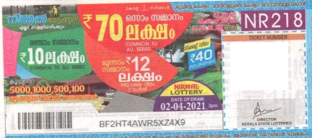 Nirmal Weekly Lottery held on 02.04.2021