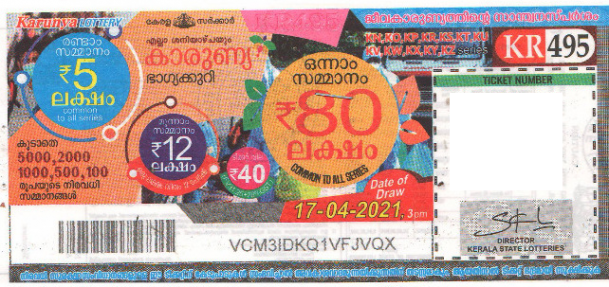 Karunya Weekly Lottery held on 17.04.2021