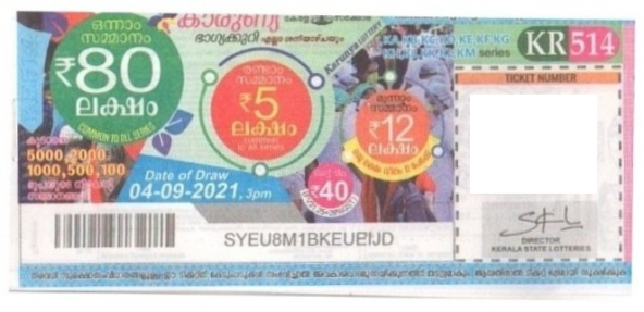 Karunya Weekly Lottery KR-514 04.09.2021