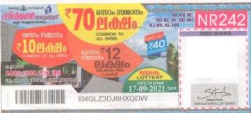 Nirmal Weekly Lottery NR-242 17.09.2021