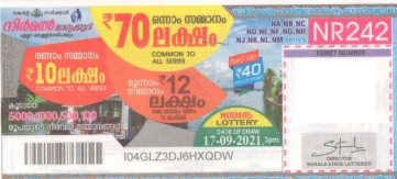 Nirmal Weekly Lottery held on 17.09.2021