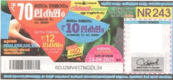 Nirmal Weekly Lottery NR-243 24.09.2021