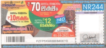 Nirmal Weekly Lottery held on 01.10.2021