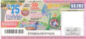 Sthree sakthi Weekly Lottery held on 12.10.2021