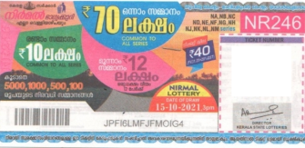 Nirmal Weekly Lottery NR-246 15.10.2021