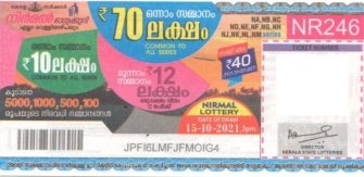 Nirmal Weekly Lottery held on 15.10.2021