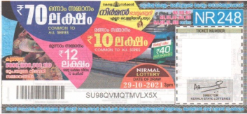 Nirmal Weekly Lottery NR-248 29.10.2021
